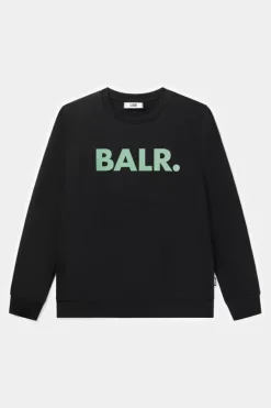 Sweatshirts^BALR. Brand Straight Crewneck Jet Black/Dark Forest