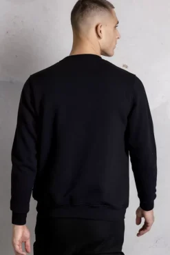Sweatshirts^BALR. Brand Straight Crewneck Jet Black/Dark Forest