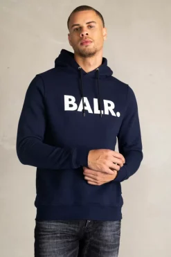 Hoodies^BALR. Brand Straight Hoodie Navy Blue