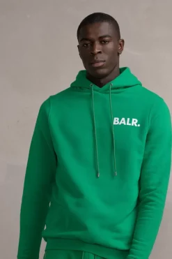Hoodies^BALR. Brand Straight Small Logo Hoodie Putting Green/Bright White