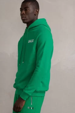 Hoodies^BALR. Brand Straight Small Logo Hoodie Putting Green/Bright White