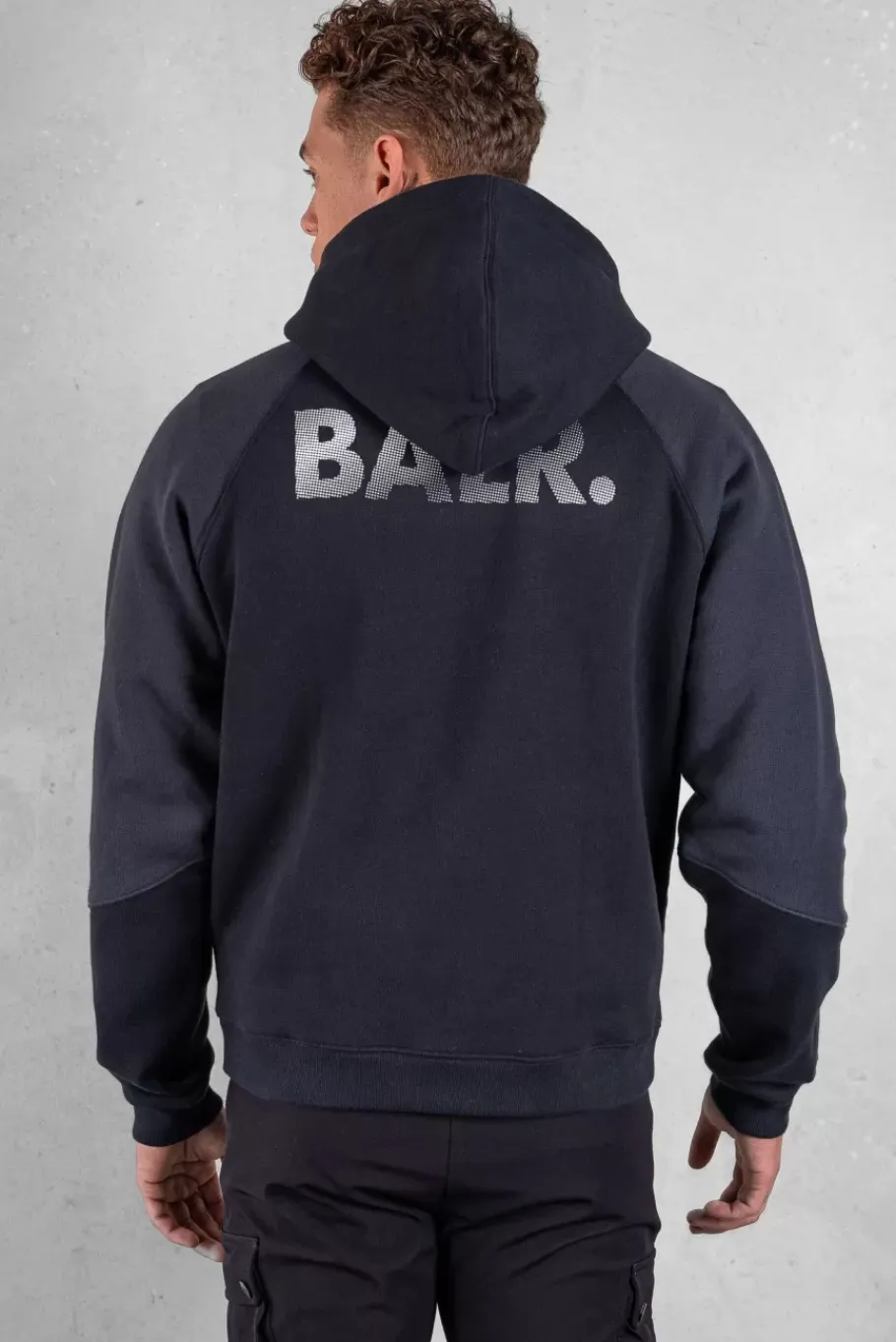 Hoodies^BALR. Carter Loose Double Arrow Hoodie Jet Black/Asphalt