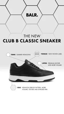 Sneakers^BALR. Club B Classic Sneaker Jet Black