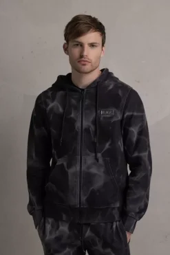 Hoodies^BALR. D11 Straight Washed Zip Through Hoodie Ghost Grey Washed