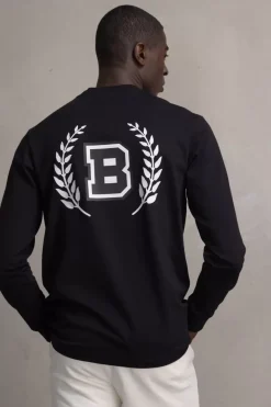 T-Shirts^BALR. Franck Relaxed B Crest Longsleeve Jet Black