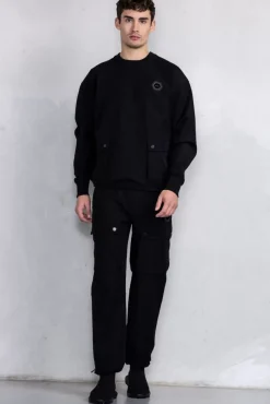 Sweatshirts^BALR. Franck Relaxed Cargo Crewneck Jet Black