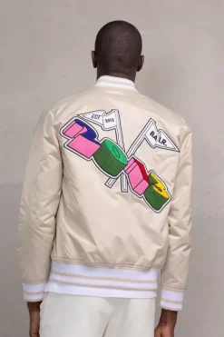Jackets^BALR. Hazel Loose Combi Chenille Bomber Jacket Bright White