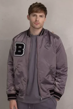 Jackets^BALR. Hazel Loose Zip Trophy Bomber Jacket Purple Dove