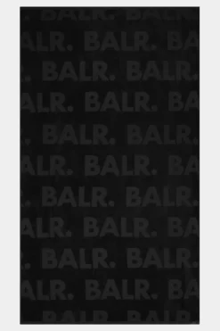 Bags & Travel^BALR. Jacquard Brand Aop Cotton Towel Jet Black