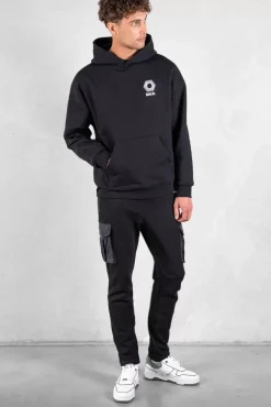 Hoodies^BALR. Joey Box Half Track H2S Hoodie Jet Black