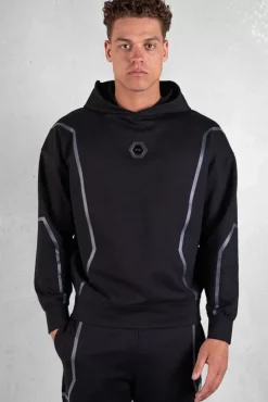 Hoodies^BALR. Joey Box Hex Line Hoodie Jet Black