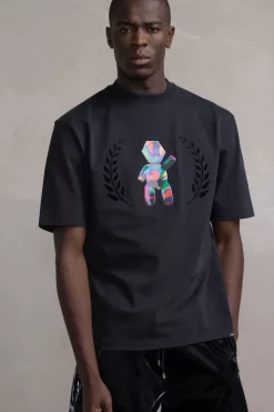 T-Shirts^BALR. Joey Box Holographic Crest T-Shirt Jet Black