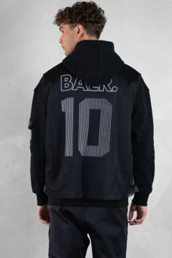 Hoodies^BALR. Joey Box Mesh H2S Hoodie Jet Black