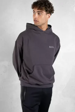 Hoodies^BALR. Joey Box Satin Hoodie Asphalt