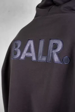 Hoodies^BALR. Joey Box Satin Hoodie Asphalt