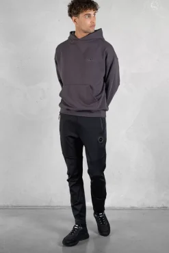 Hoodies^BALR. Joey Box Satin Hoodie Asphalt