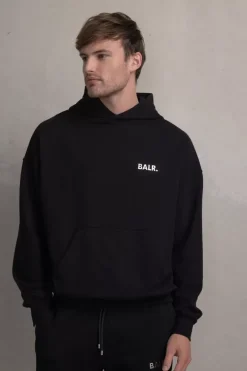 Hoodies^BALR. Joey Box Satin Hoodie Black