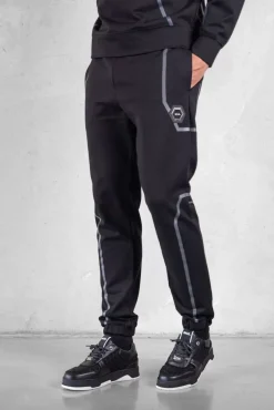 Sweatpants^BALR. Max Loose Hex Line Jogger Jet Black