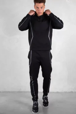 Sweatpants^BALR. Max Loose Hex Line Jogger Jet Black