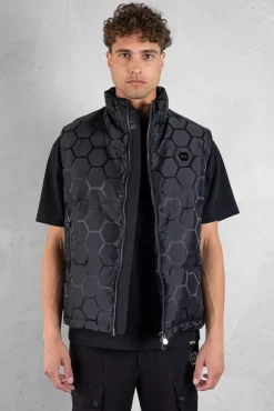 Jackets^BALR. Miles Straight Jacquard Bodywarmer Jet Black