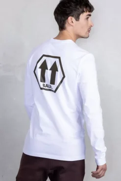 T-Shirts^BALR. Olaf Straight Arrows Longsleeve T-Shirt Bright White