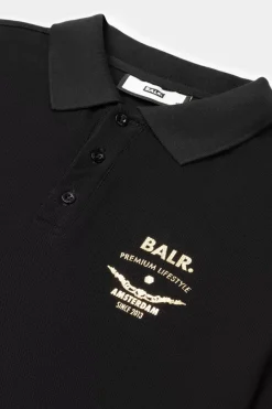 Polos^BALR. Olaf Straight Emblem Polo Jet Black