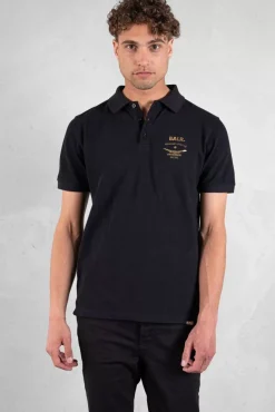 Polos^BALR. Olaf Straight Emblem Polo Jet Black