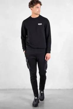 Sweatshirts^BALR. Olaf Straight H2S Globe Crewneck Jet Black