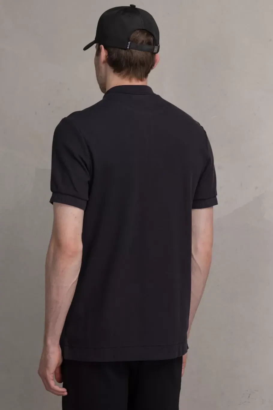 Polos^BALR. Olaf Straight Metal Brand Polo Jet Black