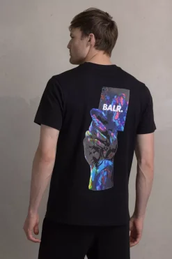 T-Shirts^BALR. Olaf Straight Multi Color Card T-Shirt Jet Black