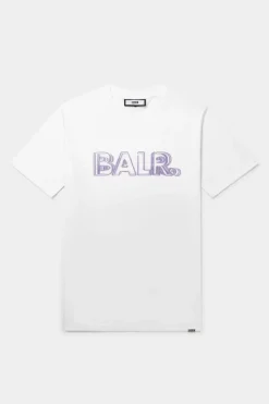 T-Shirts^BALR. Olaf Straight Neon Brand T-Shirt Bright White/Paisley Purple