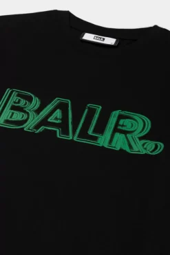 T-Shirts^BALR. Olaf Straight Neon Brand T-Shirt Jet Black/Putting Green