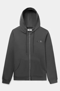 Sweatshirts^BALR. Q-Series Straight Zip Thru Hoodie Renewed Asphalt