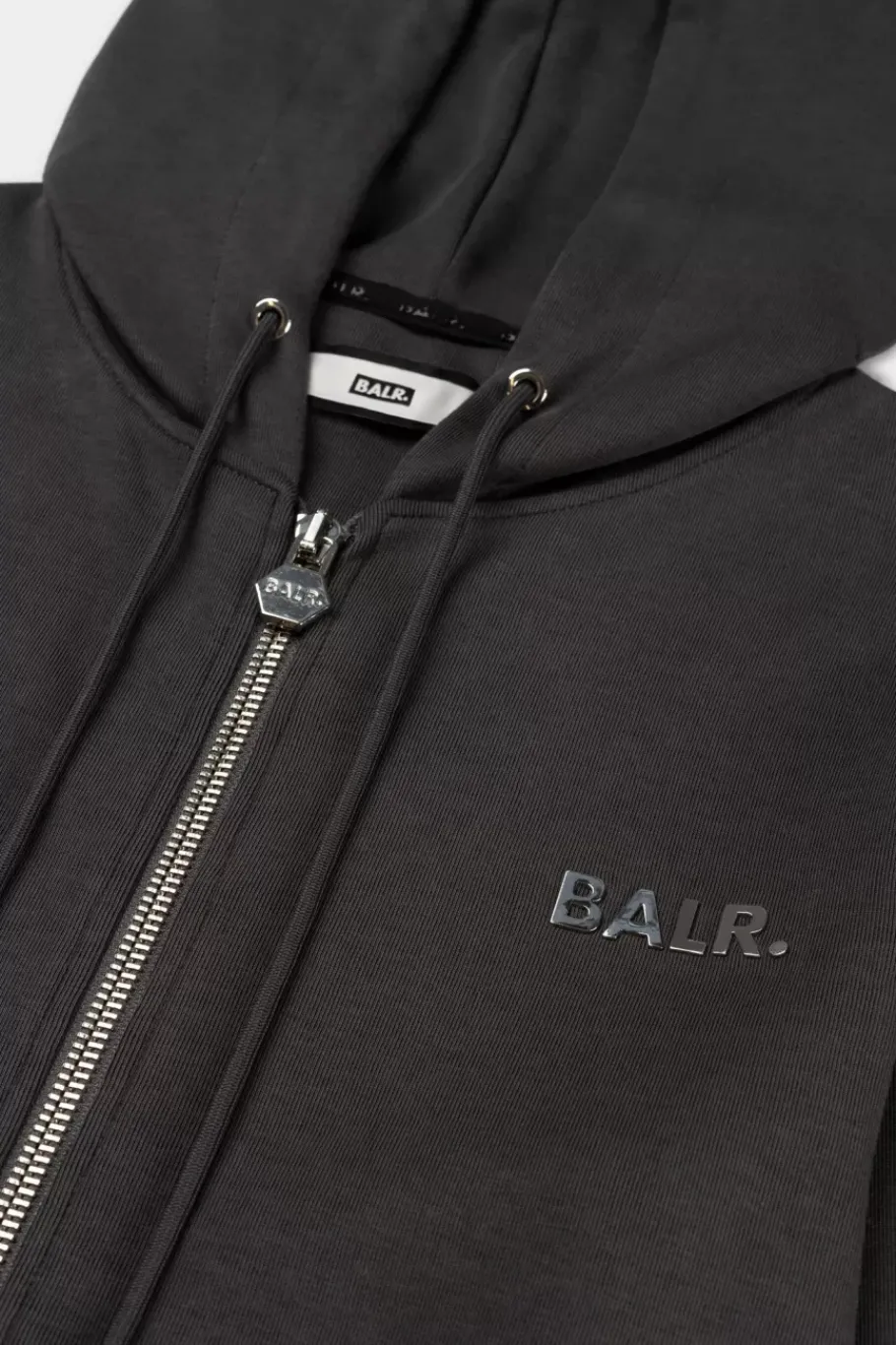 Sweatshirts^BALR. Q-Series Straight Zip Thru Hoodie Renewed Asphalt