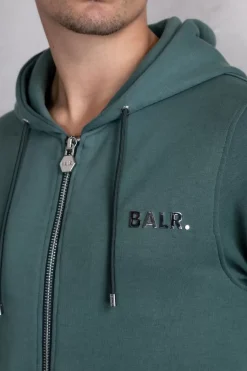 Sweatshirts^BALR. Q-Series Straight Zip Thru Hoodie Renewed Dark Forest