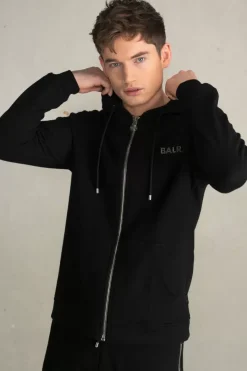 Sweatshirts^BALR. Q-Series Straight Zipped Hoodie Men Black