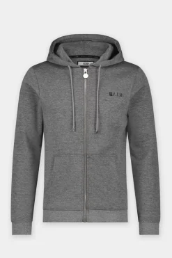 Sweatshirts^BALR. Q-Series Straight Zipped Hoodie Men Dk Grey Heather