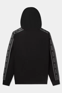 Sweatshirts^BALR. Q-Tape Zip Through Hoodie Jet Black