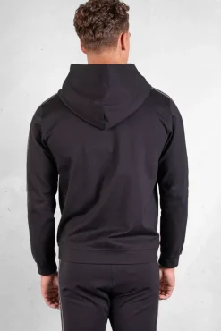 Sweatshirts^BALR. Q-Tape Zip Through Hoodie Jet Black