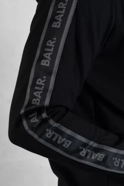 Sweatshirts^BALR. Q-Tape Zip Through Hoodie Jet Black