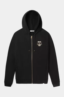 Sweatshirts^BALR. Rani Zip Gold Emblem Hoodie Jet Black