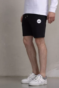 Shorts^BALR. Tony Regular Round Rubber Badge Sweat Shorts Jet Black